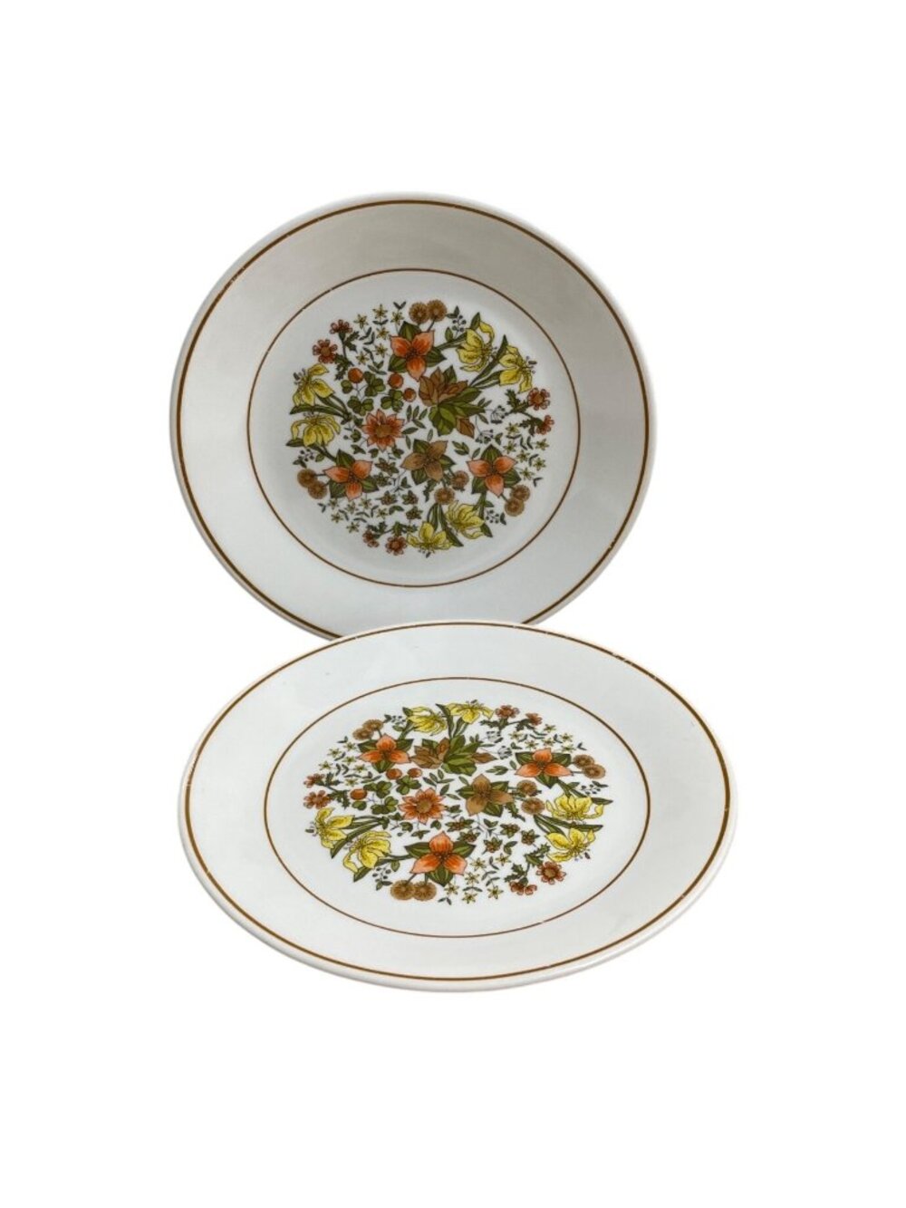 Vtg Corelle By Corning Indian Summer Pattern Luncheon Plates 8.5 inch Set Of 2